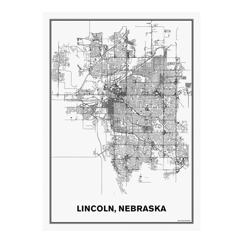 Street Map of Lincoln, Nebraska Jigsaw Puzzle