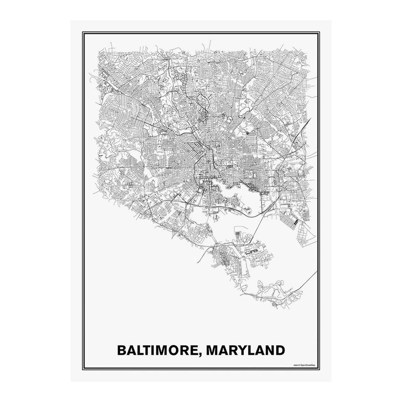 Street Map of Baltimore, Maryland Jigsaw Puzzle