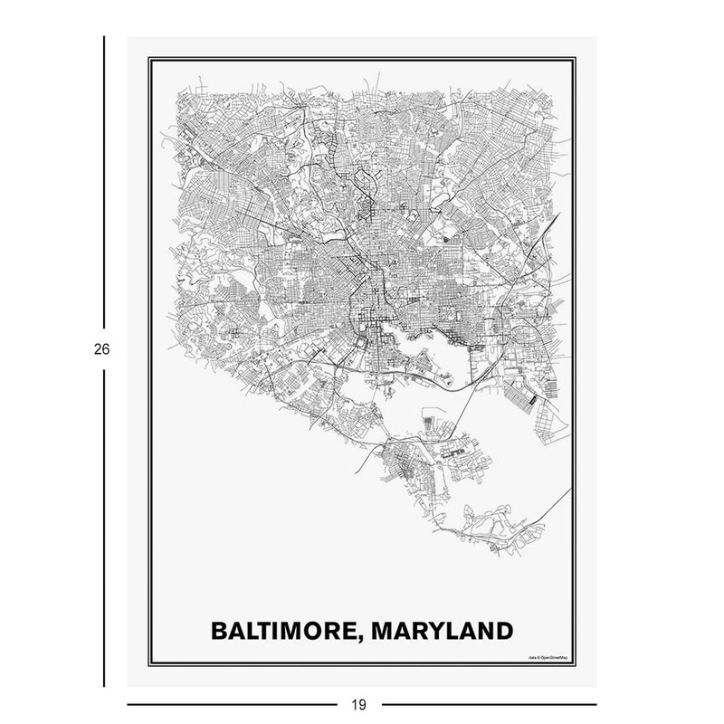 Street Map of Baltimore, Maryland Jigsaw Puzzle