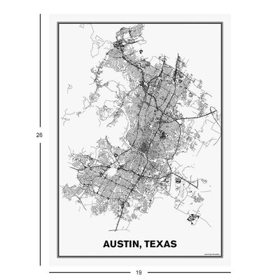 Street Map of Austin, Texas Jigsaw Puzzle