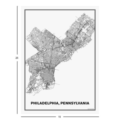 Street Map of Philadelphia, Pennsylvania Jigsaw Puzzle