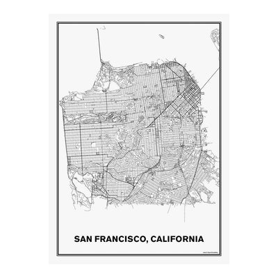 Street Map of San Francisco, California Jigsaw Puzzle