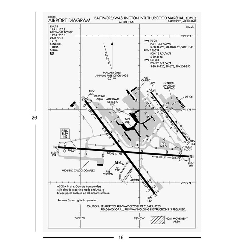 Baltimore/Washington International Thurgood Marshall Airport Diagram Jigsaw Puzzle