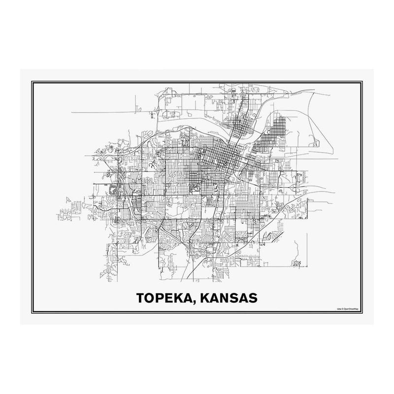 Street Map of Topeka, Kansas Jigsaw Puzzle