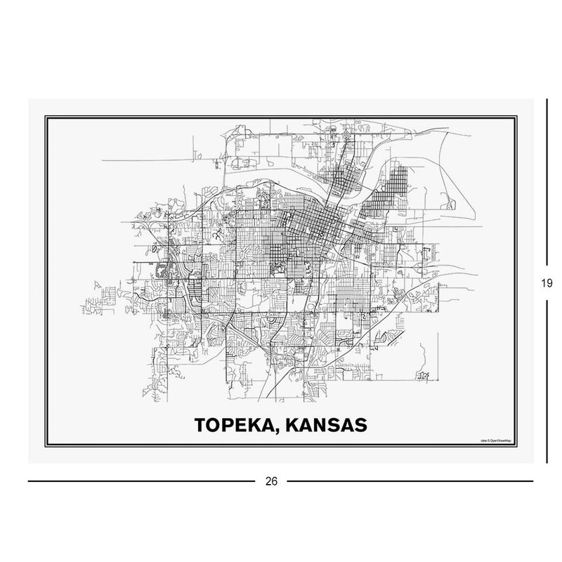 Street Map of Topeka, Kansas Jigsaw Puzzle