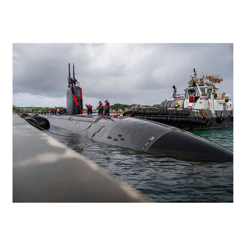 Fast-attack Submarine USS Jefferson City (SSN 759) Moors At Naval Base Guam Jigsaw Puzzle