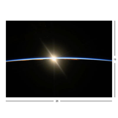 ISS Photograph of Sunrise Beginning Above Pacific Ocean Jigsaw Puzzle