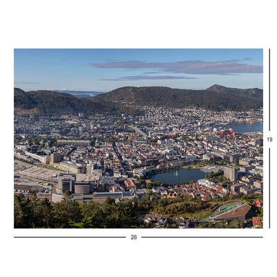 View of Bergen from Mount Floyen, Norway Jigsaw Puzzle