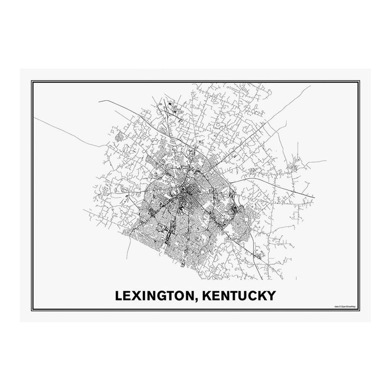 Street Map of Lexington, Kentucky Jigsaw Puzzle