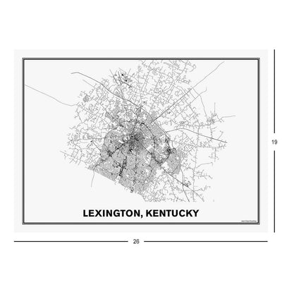 Street Map of Lexington, Kentucky Jigsaw Puzzle