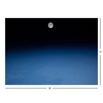 ISS Photograph of Waning Gibbous Moon Over The Earth Jigsaw Puzzle