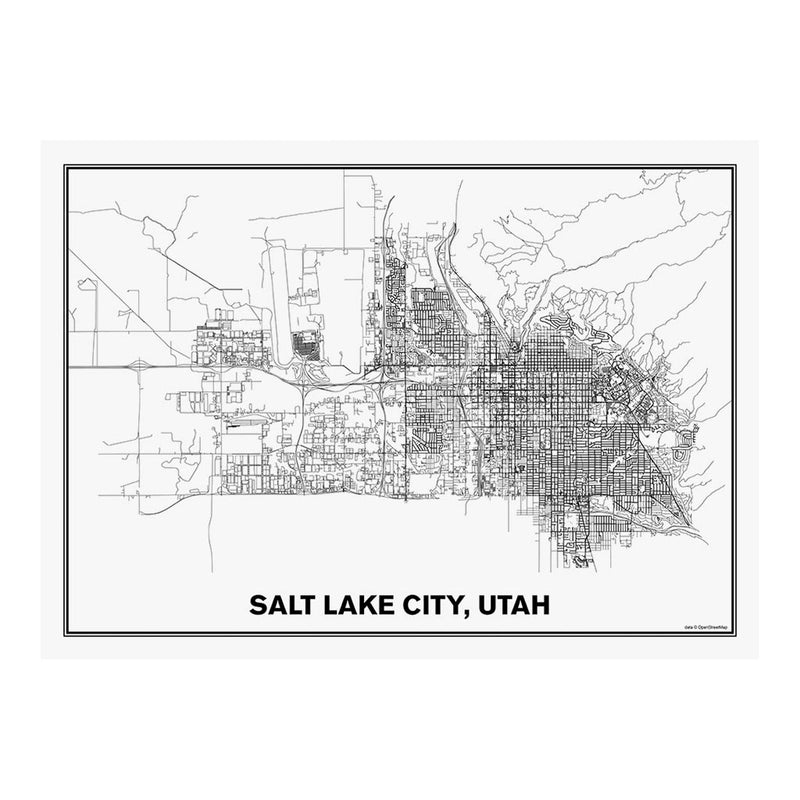 Street Map of Salt Lake City, Utah Jigsaw Puzzle