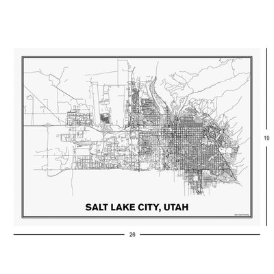 Street Map of Salt Lake City, Utah Jigsaw Puzzle