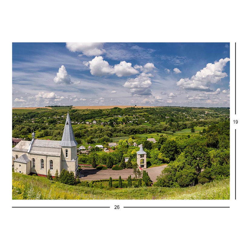 Panorama of the Holy Trinity Church in Zinkiv, Ukraine Jigsaw Puzzle