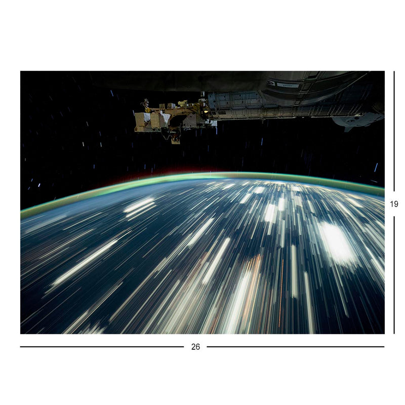 Long Exposure ISS Photograph OF Earth Below And Atmospheric Glow Above Jigsaw Puzzle