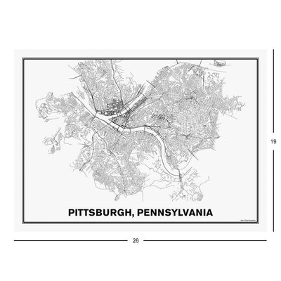 Street Map of Pittsburgh, Pennsylvania Jigsaw Puzzle