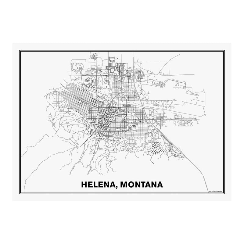 Street Map of Helena, Montana Jigsaw Puzzle