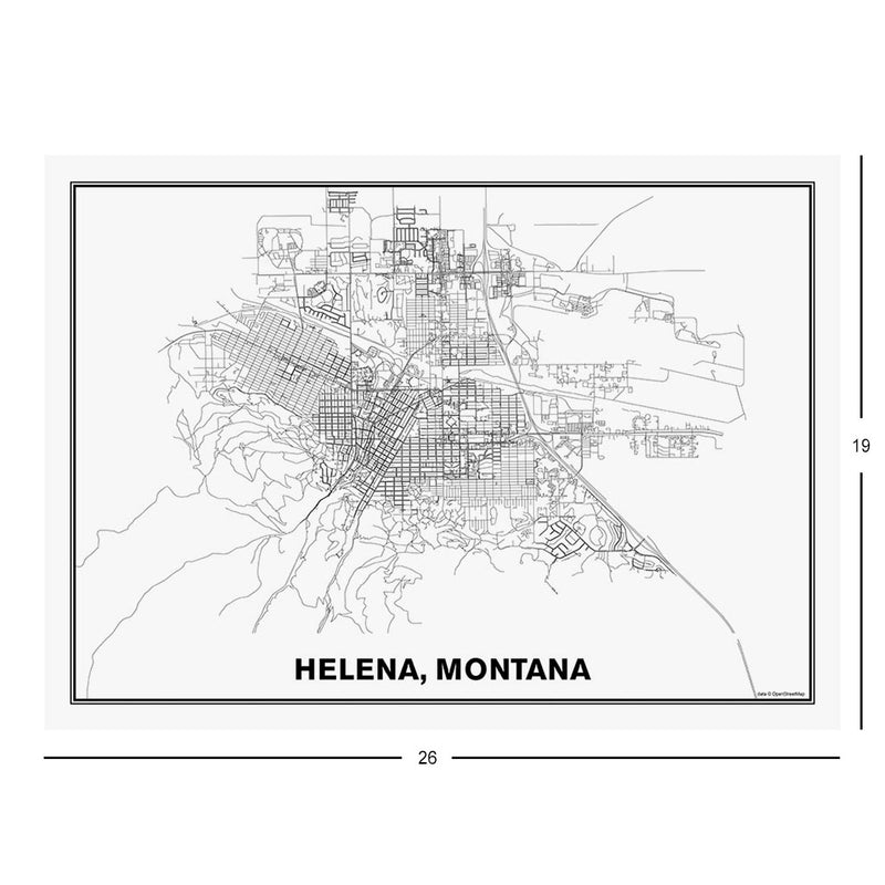 Street Map of Helena, Montana Jigsaw Puzzle