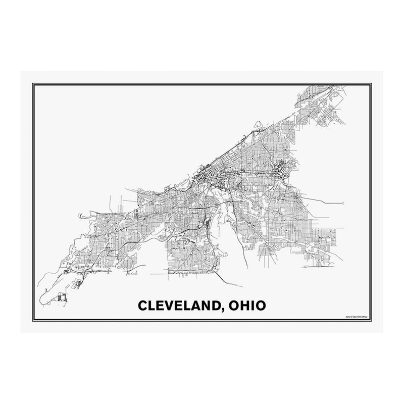 Street Map of Cleveland, Ohio Jigsaw Puzzle