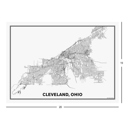 Street Map of Cleveland, Ohio Jigsaw Puzzle