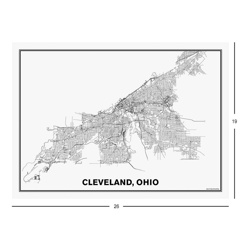 Street Map of Cleveland, Ohio Jigsaw Puzzle