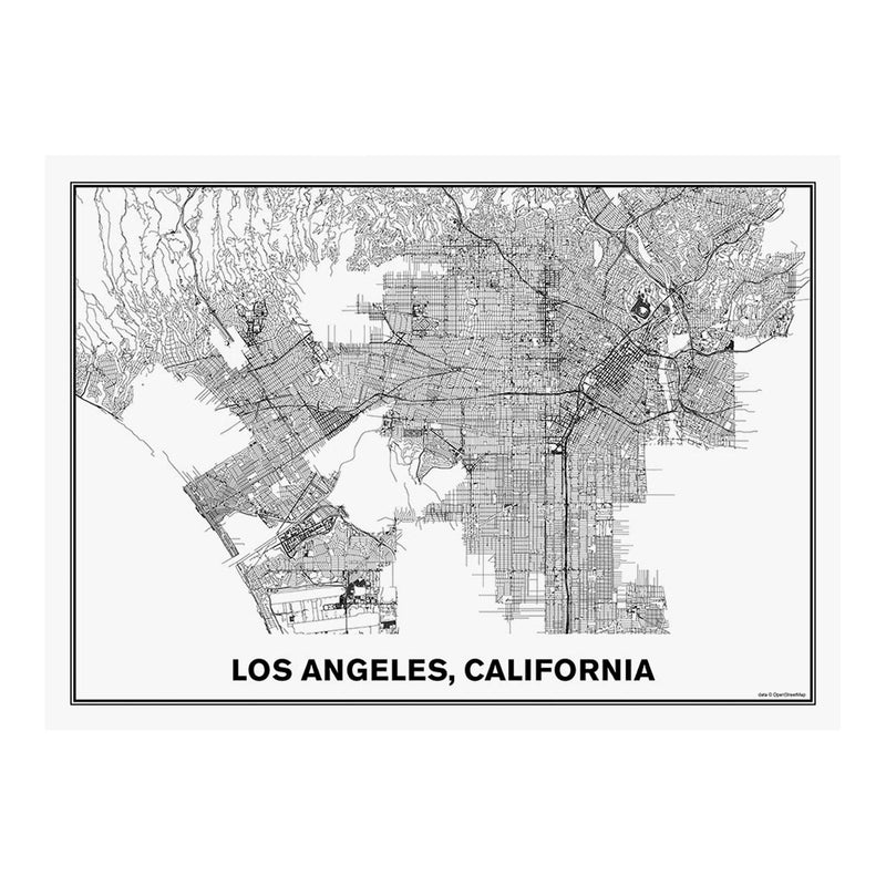 Street Map of Los Angeles, California Jigsaw Puzzle