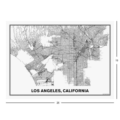 Street Map of Los Angeles, California Jigsaw Puzzle