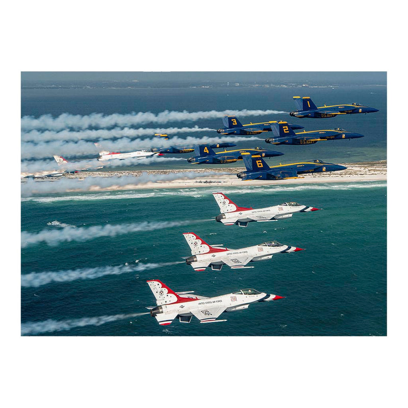 Thunderbirds and Blue Angels Super Delta Concludes 2024 Show Season In Pensacola, FL Jigsaw Puzzle