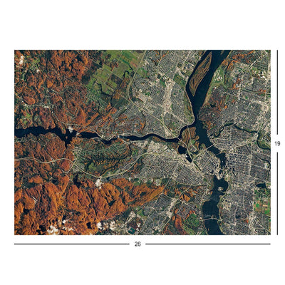 ISS Photograph of Ottawa's Fall Rhapsody Jigsaw Puzzle