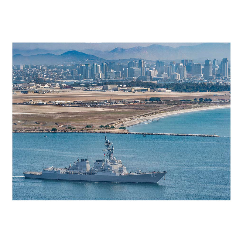 USS Preble Depart San Diego During Homeport Change Jigsaw Puzzle