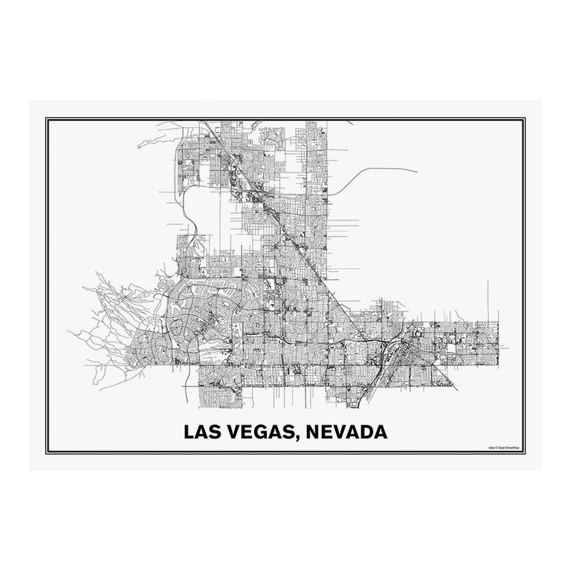 Street Map of Las Vegas, Nevada Jigsaw Puzzle