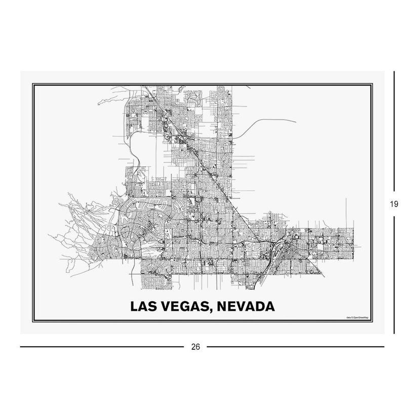 Street Map of Las Vegas, Nevada Jigsaw Puzzle