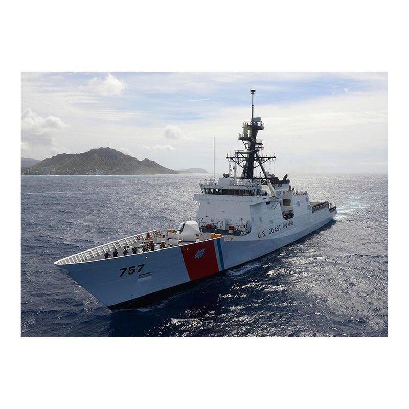 Coast Guard Cutter Midgett (WMSL 757) Transits Past Oahu, Hawaii Jigsaw Puzzle