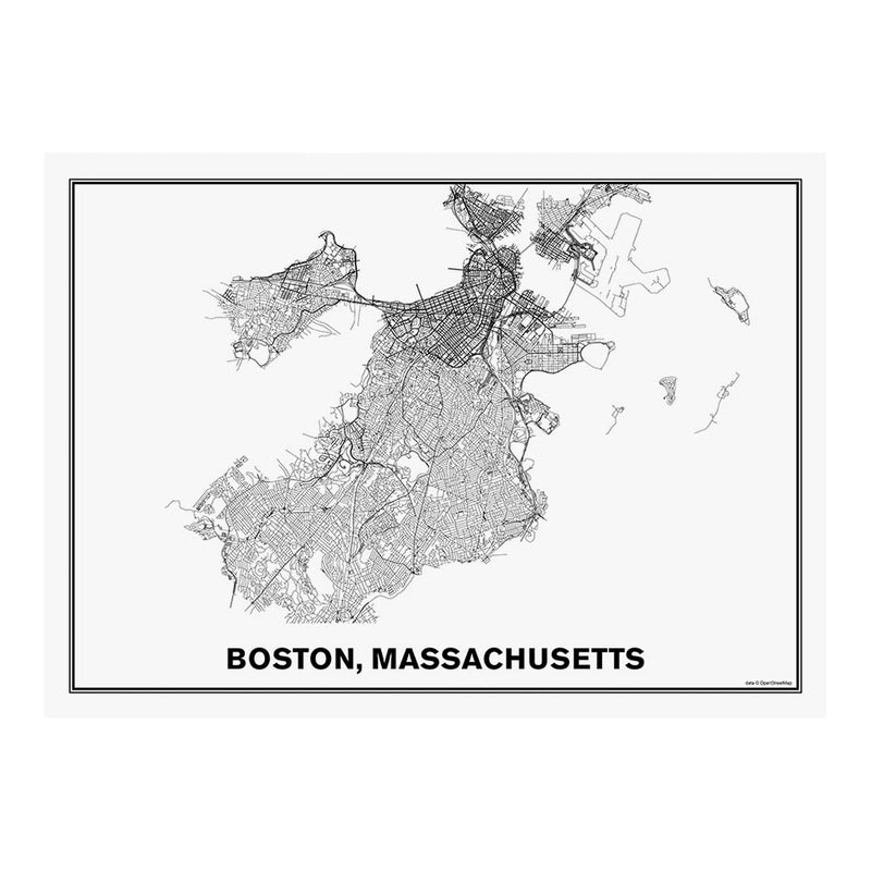 Street Map of Boston, Massachusetts Jigsaw Puzzle