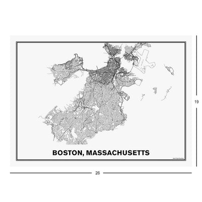 Street Map of Boston, Massachusetts Jigsaw Puzzle