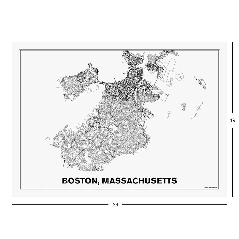 Street Map of Boston, Massachusetts Jigsaw Puzzle