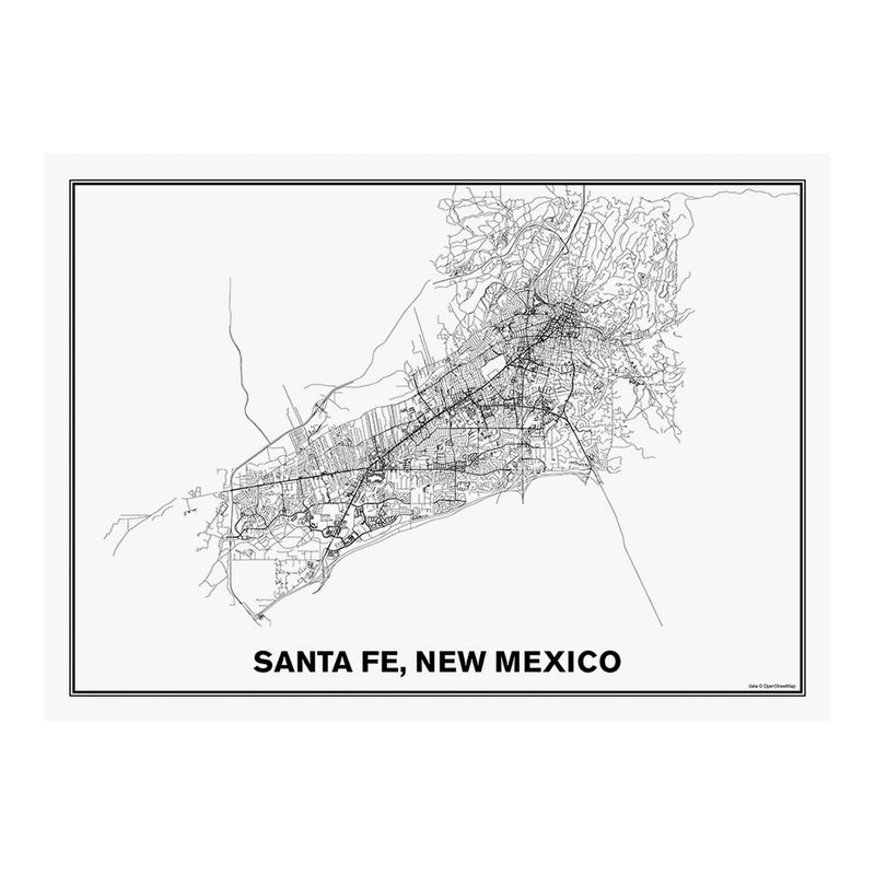 Street Map of Santa Fe, New Mexico Jigsaw Puzzle