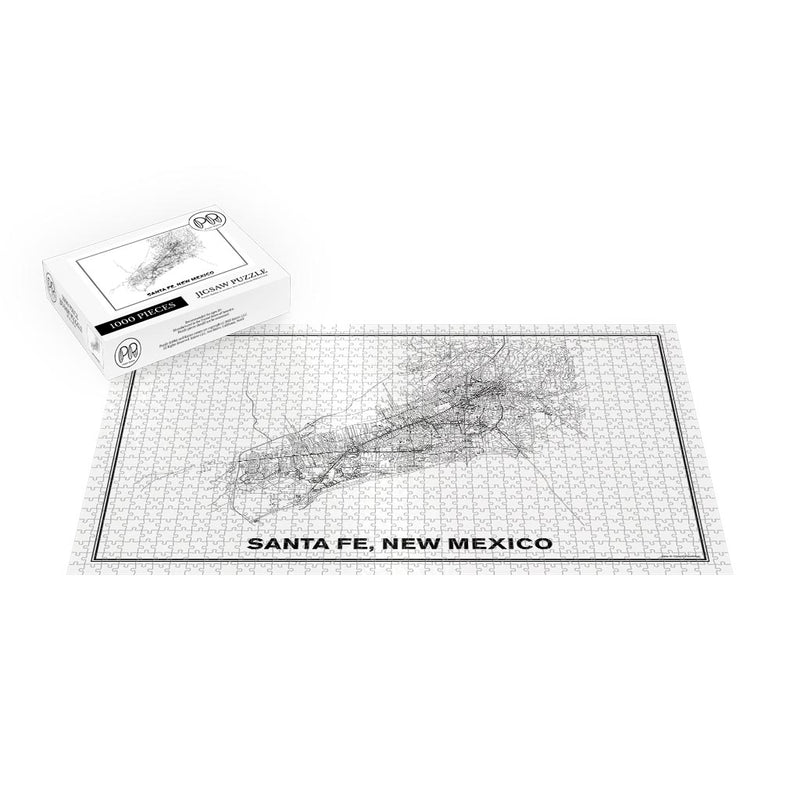 Street Map of Santa Fe, New Mexico Jigsaw Puzzle