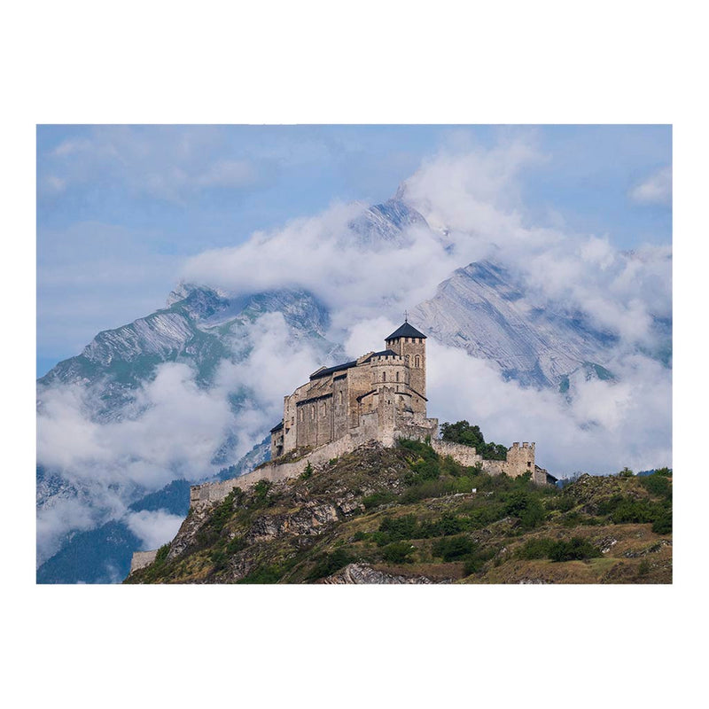 Temple-fortress Valery, Valais, Switzerland. Jigsaw Puzzle