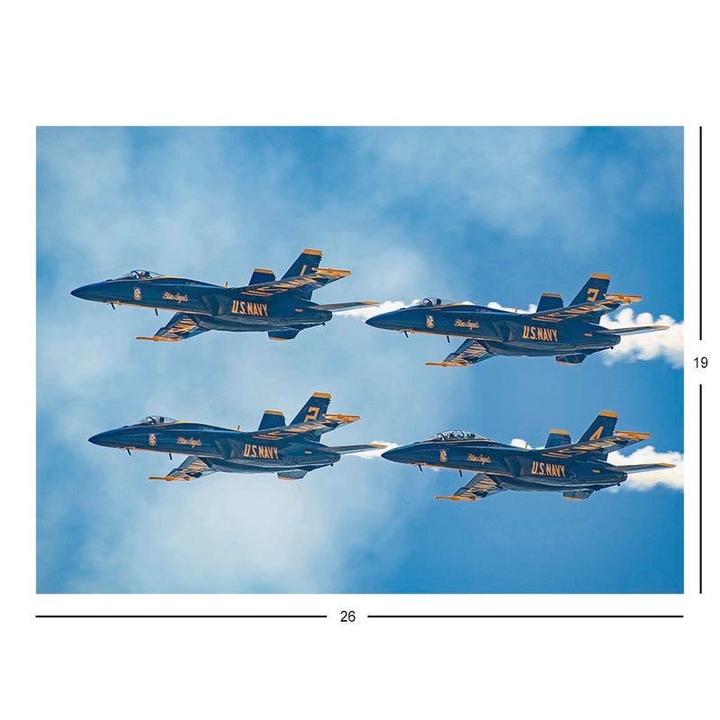 The Blue Angels Perform At The Wings Over Cowtown Airshow Jigsaw Puzzle