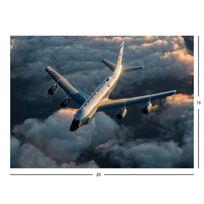 US Air Force RC-135 Rivet Joint Refuels Over The Coast Of Japan Jigsaw Puzzle