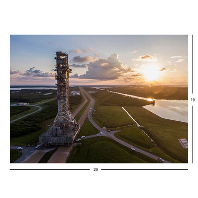 NASA's Mobile Launcher And Crawler-Transporter 2 Moving From Launch Complex 39B Jigsaw Puzzle