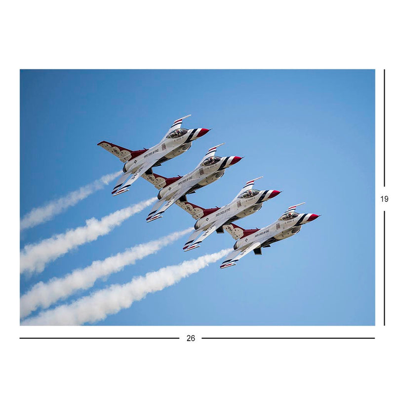 Thunderbirds Perform The Echelon Pass During the Wings over Pittsburgh Air Show Jigsaw Puzzle