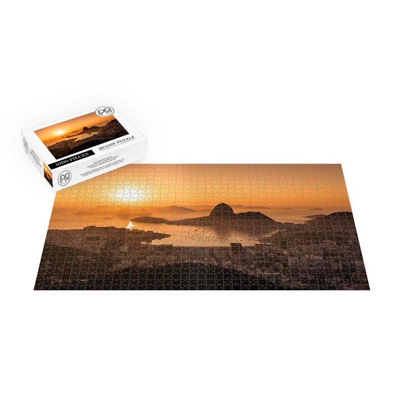 Sunrise in Rio de Janeiro with Sugarloaf Mountain Jigsaw Puzzle