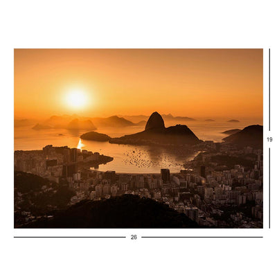 Sunrise in Rio de Janeiro with Sugarloaf Mountain Jigsaw Puzzle