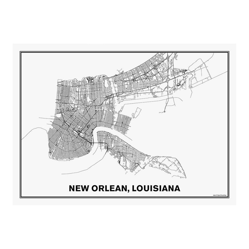 Street Map of New Orleans, Louisiana Jigsaw Puzzle