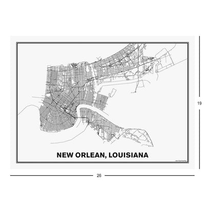 Street Map of New Orleans, Louisiana Jigsaw Puzzle