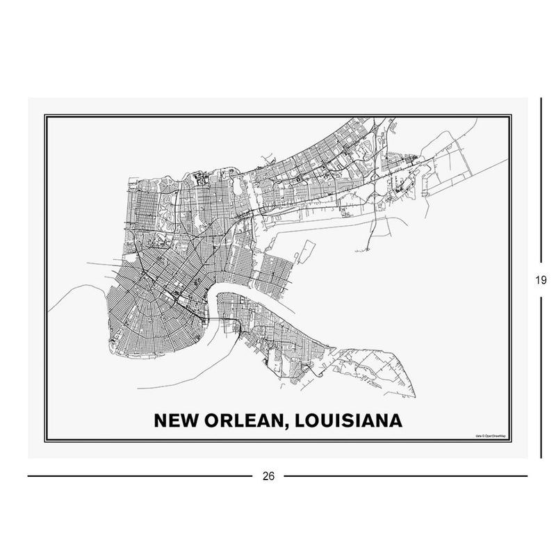 Street Map of New Orleans, Louisiana Jigsaw Puzzle