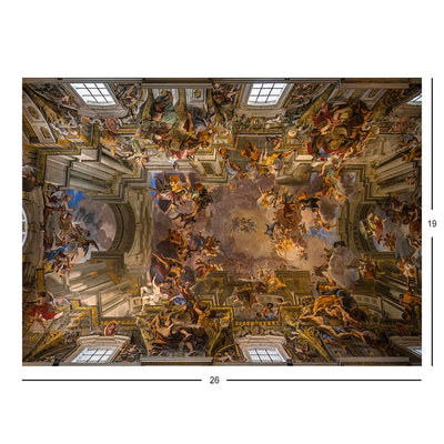 Triumph Of St. Ignatius of Loyola Fresco, Church Sant'Ignazio, Rome, Italy Jigsaw Puzzle