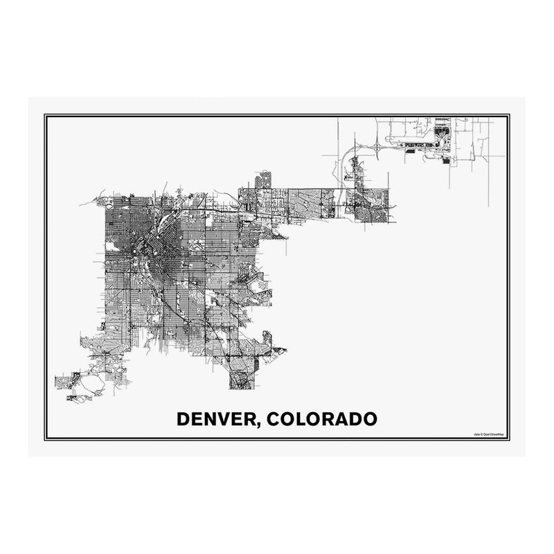 Street Map of Denver, Colorado Jigsaw Puzzle